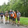 Collin Moore, Bonnie Gehling, Joe Mangum, John Houser, Sky George at Dick's Creek Gap.  Margaret Clay taking picture.